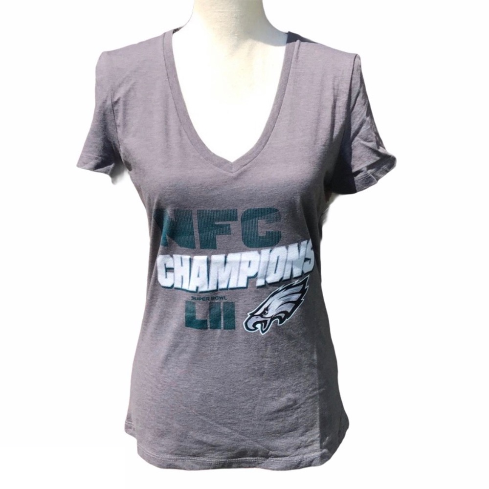 🏈 NFL Shirt L Philadelphia Eagles 2017 NFC V-Neck Football